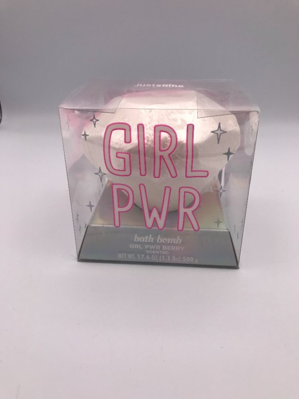 Justice Girl PWR Bath Bomb Pink & White Diamond (Berry Scented) 1.1 lbs Sealed